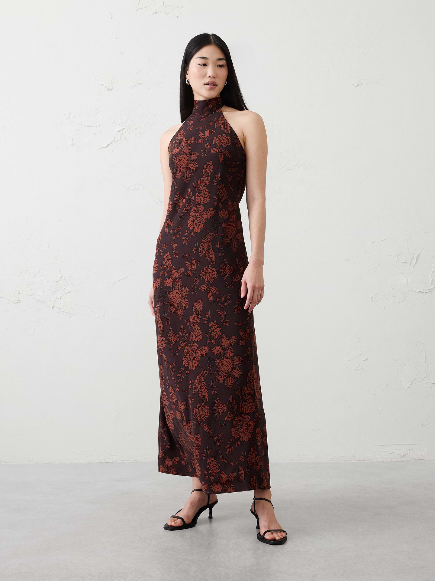 Image number 1 showing, Halter Open-Back Maxi Dress