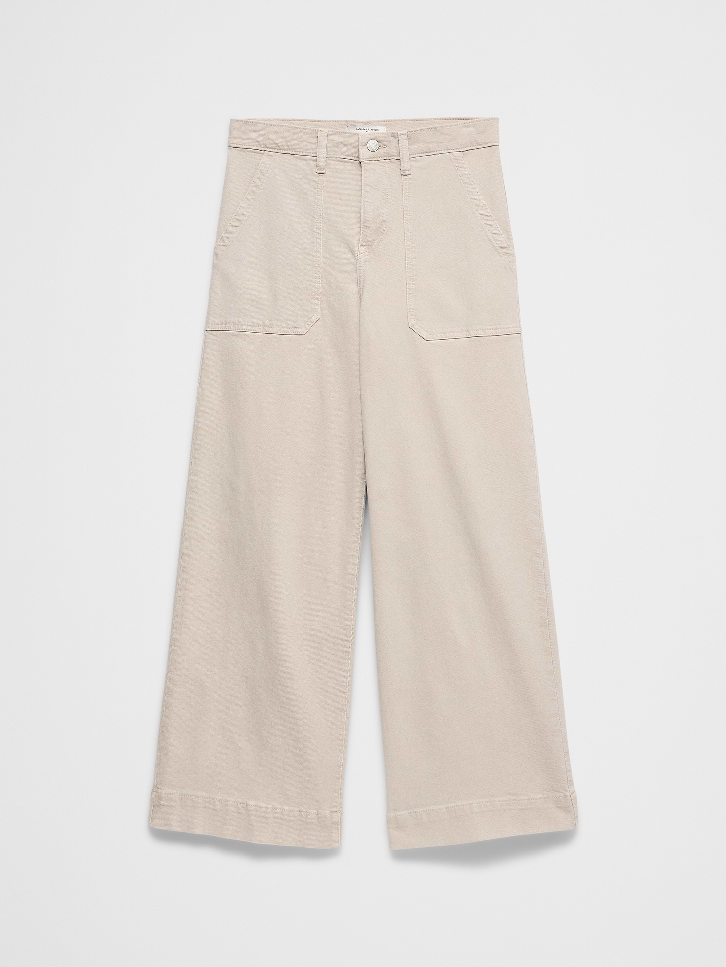 Image 4 of 4, Wide-Leg High-Rise Utility Jean