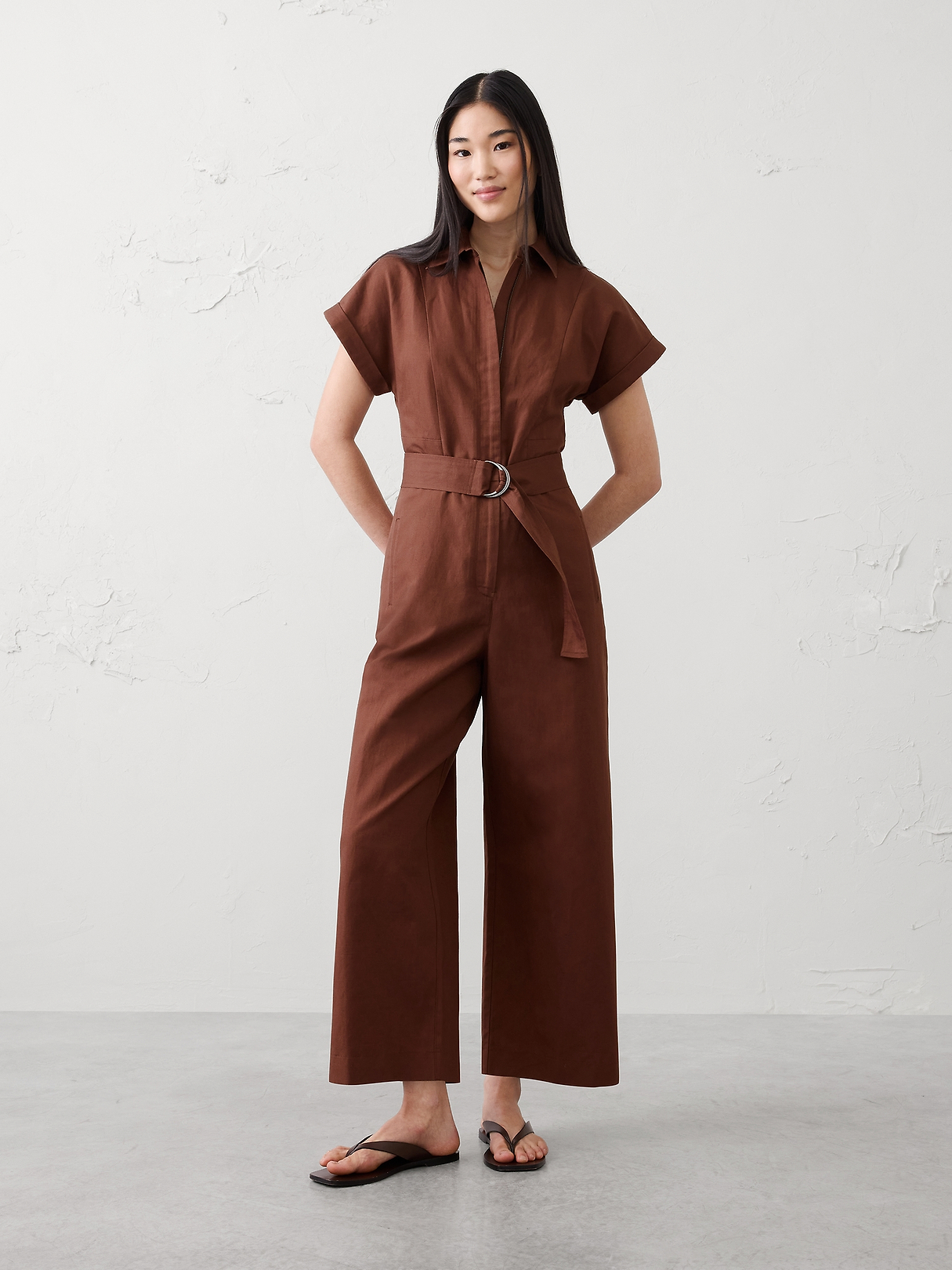 Linen-Blend Jumpsuit | Banana Republic Factory