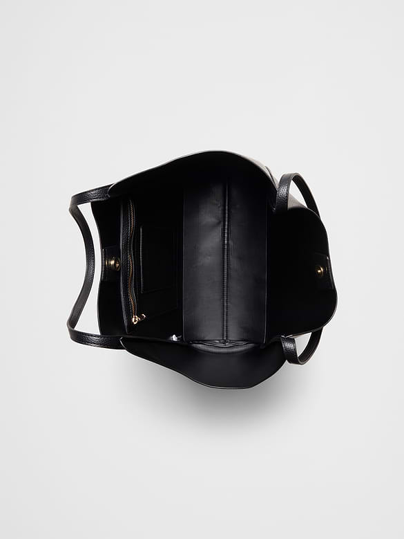 Vegan Leather Modern Bucket Tote