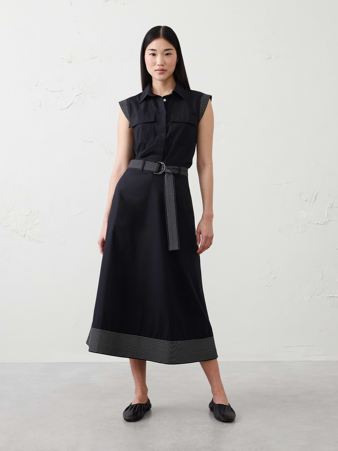 Image number 1 showing, Trapunto Cap-Sleeve Shirt