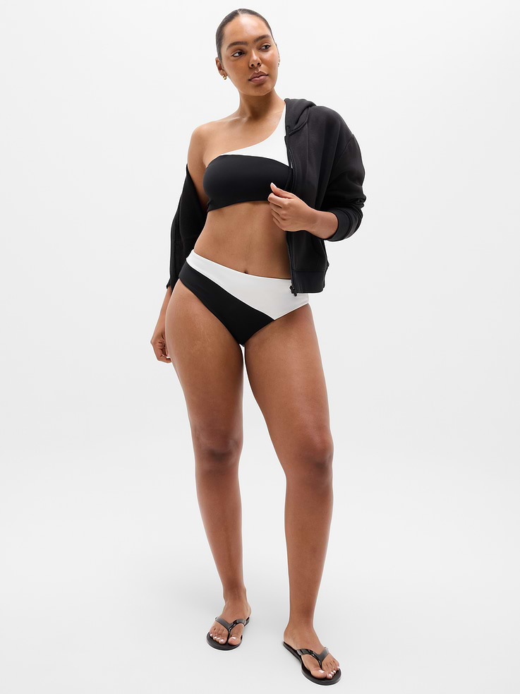 Image number 4 showing, High Waist Cheeky Colorblock Swim Bottom