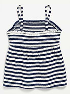 Image number 3 showing, Printed Sleeveless Textured Smocked Top for Girls