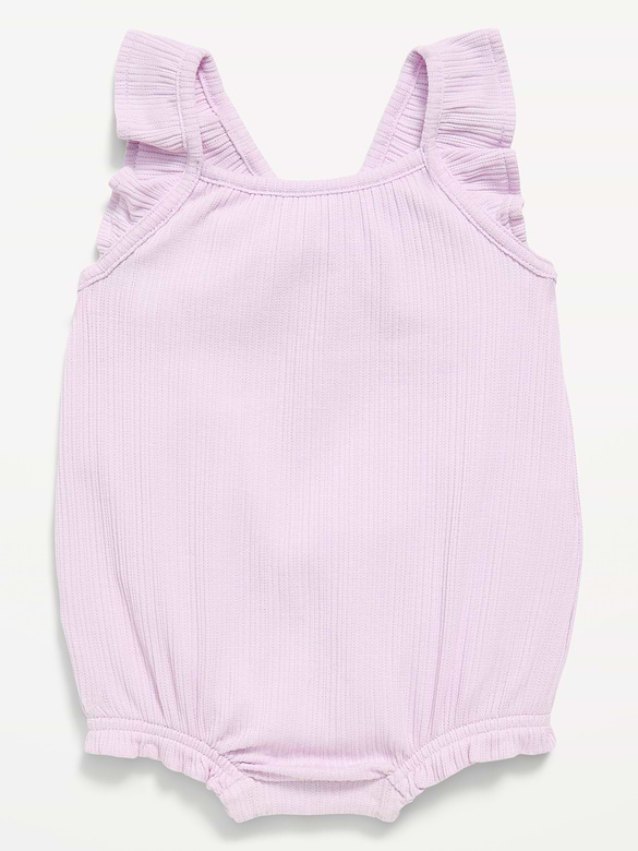 Sleeveless Ruffle-Trim Romper for Baby