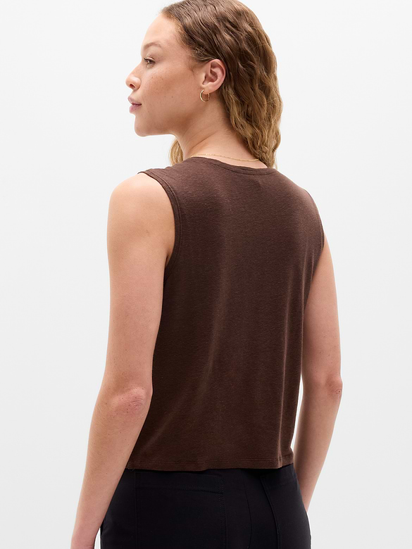Getaway Linen Blend Muscle Tank