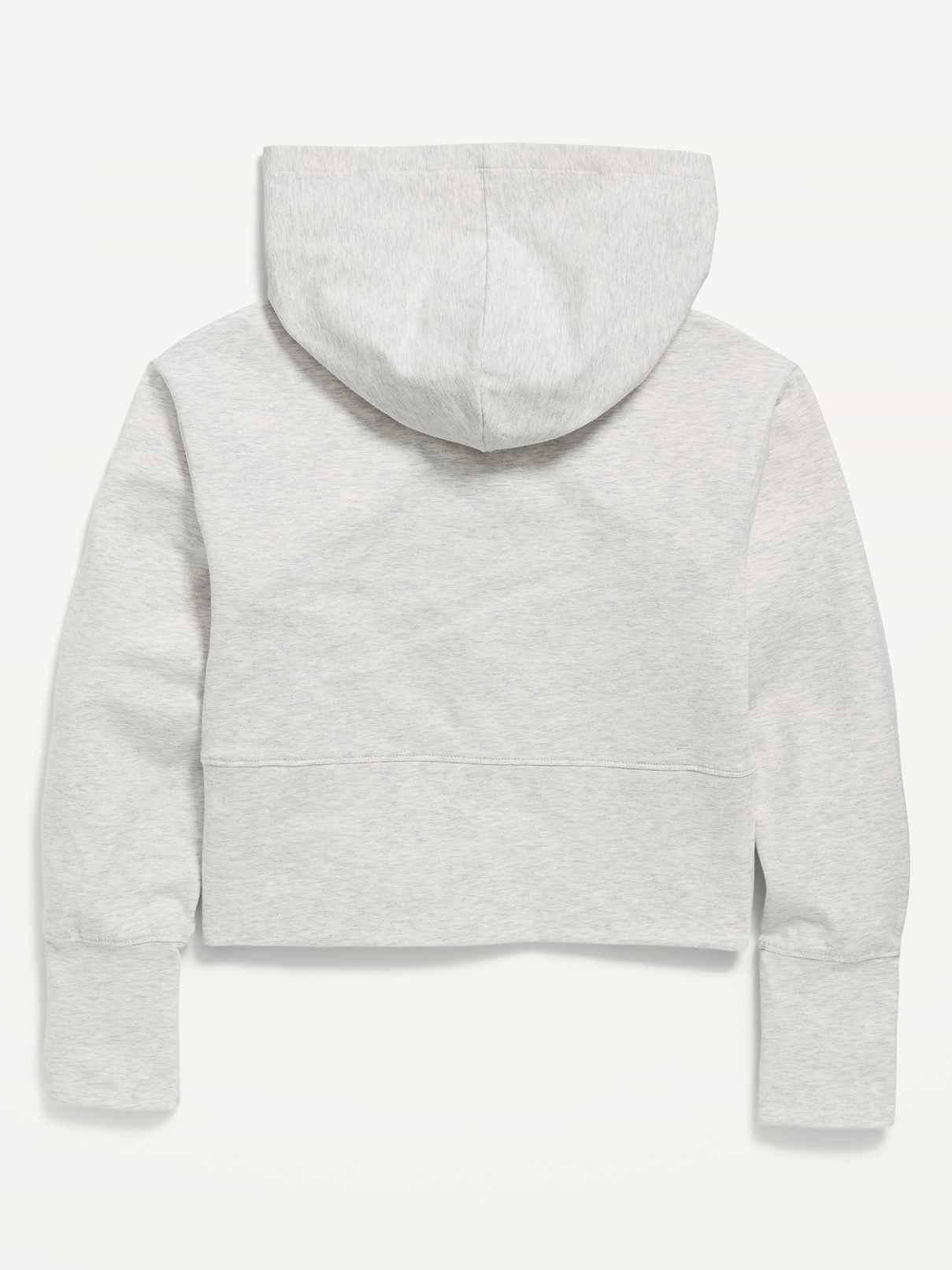 Image number 3 showing, Fitted Cropped 2-Way-Zip Hoodie for Girls