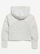 Image number 3 showing, Fitted Cropped 2-Way-Zip Hoodie for Girls