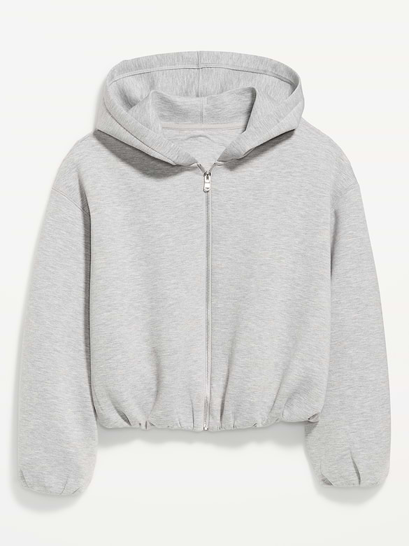 Bounce Fleece Bubble-Hem Hoodie Sweatshirt