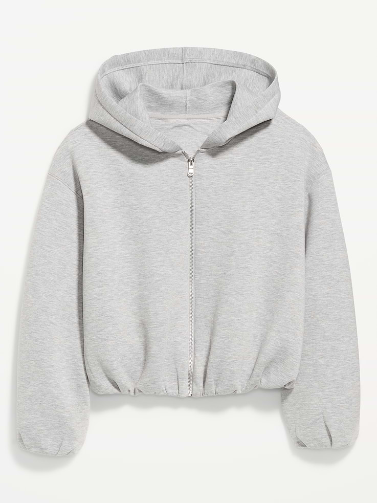 Image number 5 showing, Bounce Fleece Bubble-Hem Hoodie Sweatshirt