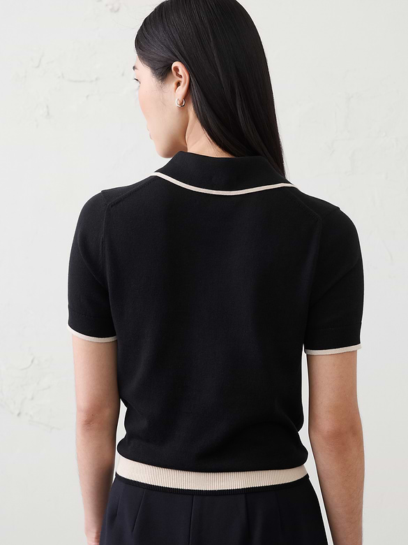 Tipped Sweater Polo