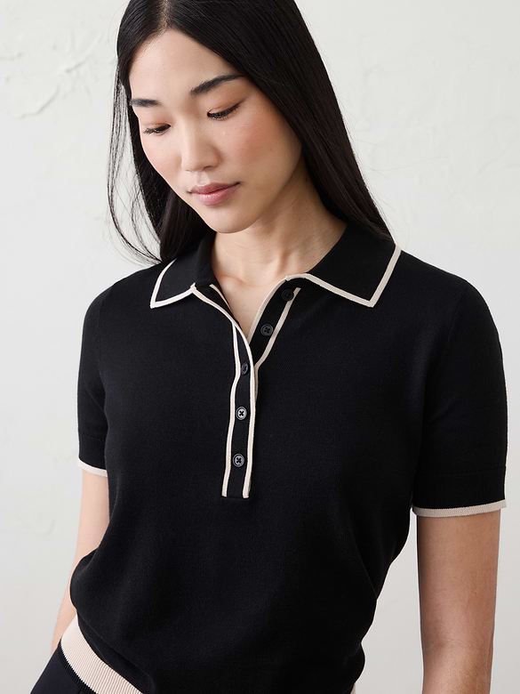 Tipped Sweater Polo