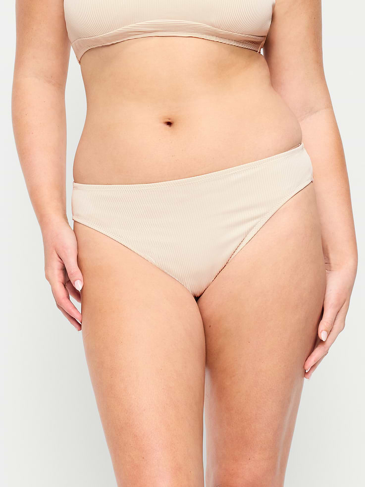 L'image numéro 5 présente Bas de bikini côtelé à taille mi-basse