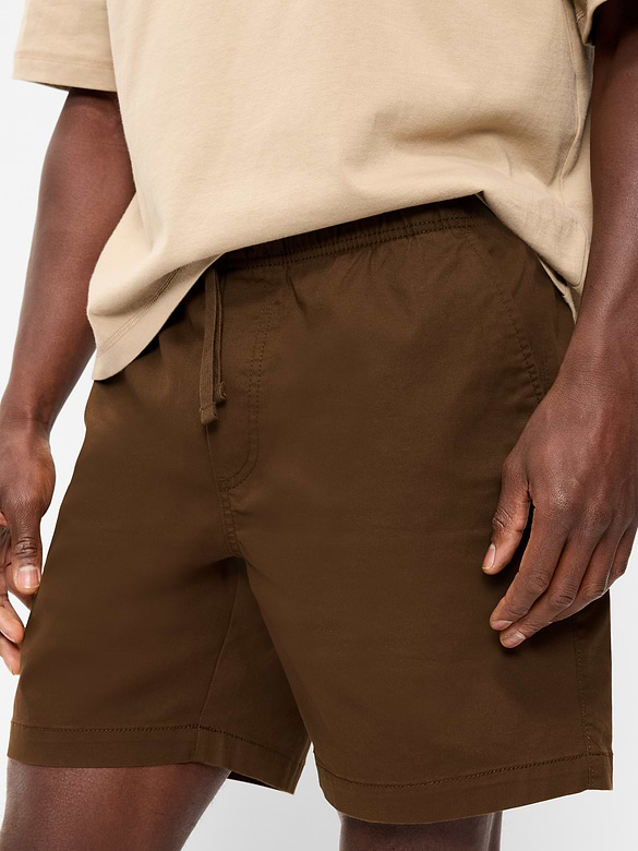Short de jogging en sergé, entrejambe de 18 cm