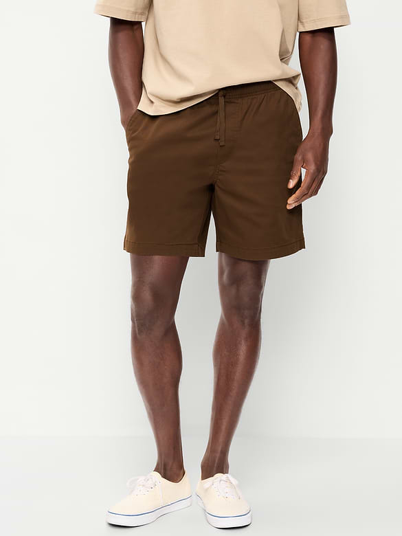 Short de jogging en sergé, entrejambe de 18 cm