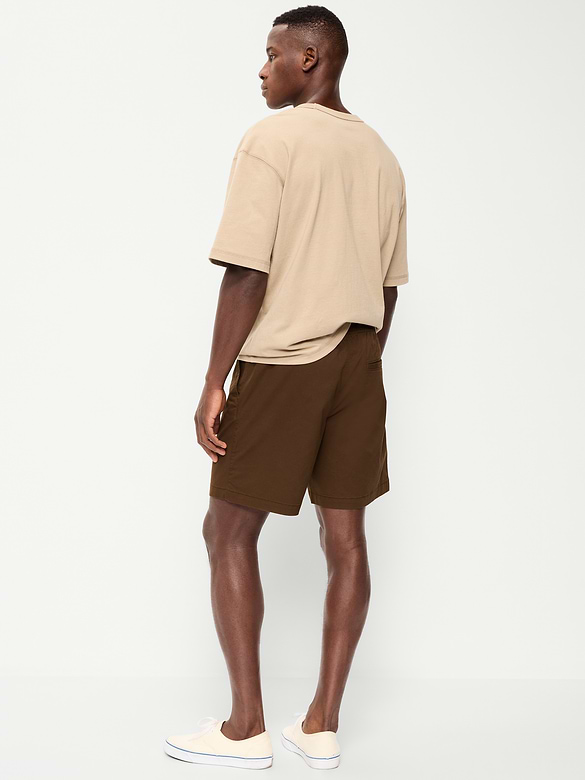 Short de jogging en sergé, entrejambe de 18 cm