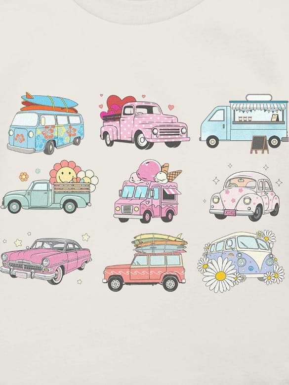 Toddler Trucks And Cars Graphic T-Shirt