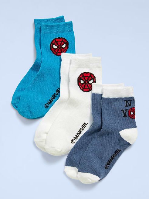 Old Old Navy x Marvel Spider-Man Unisex Crew Socks 3-Pack for Toddler & Baby on clearance at Old Navy — 50% off