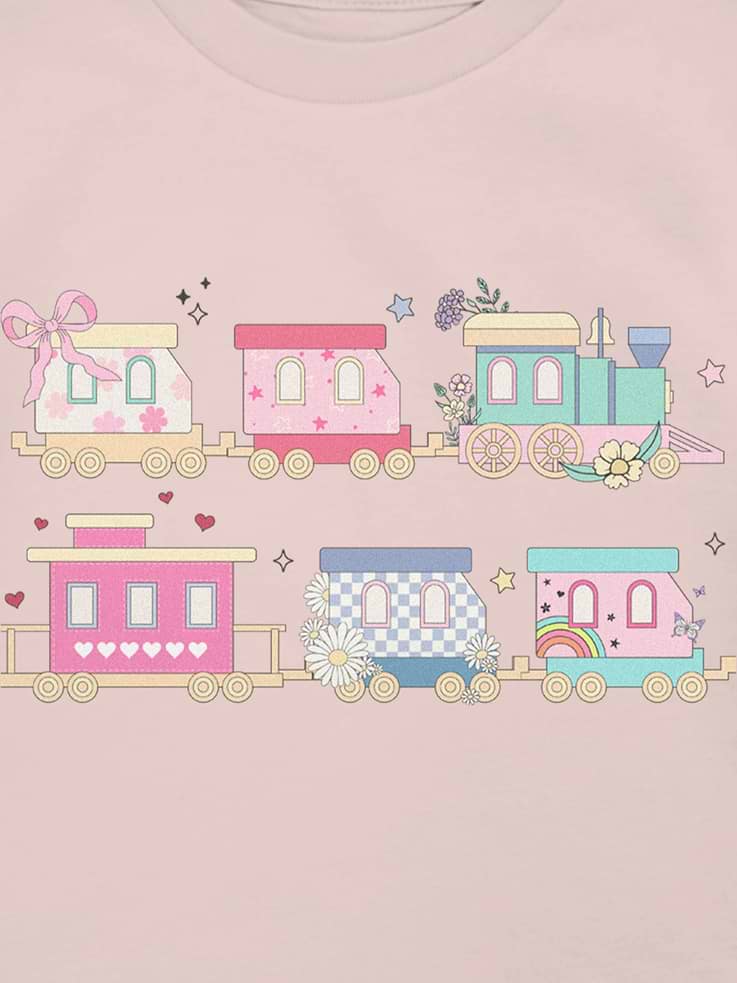 Image number 3 showing, Toddler Colorful Train Graphic T-Shirt
