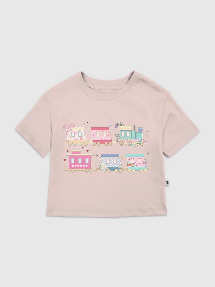 Image number 1 showing, Toddler Colorful Train Graphic T-Shirt