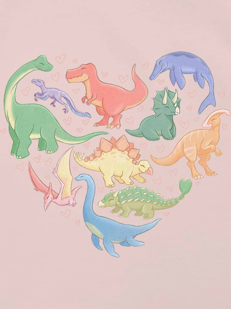Image number 3 showing, Toddler Dino Hearts Graphic T-Shirt