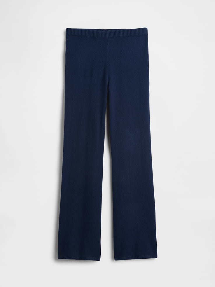 L'image numéro 6 présente Pantalon semi-évasé en tricot Effet cachemire