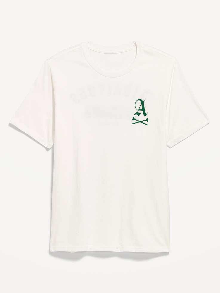 Image 1 of 2, rib-knit collar, short sleeves, graphic varies, Product #880945