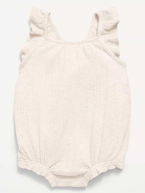 Sleeveless Ruffle-Trim Romper for Baby