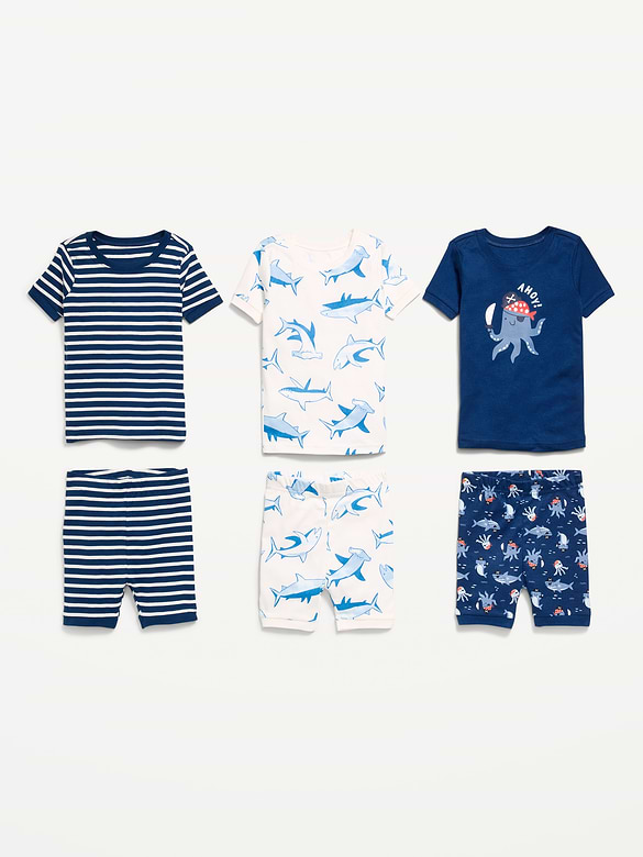 Ribbed Snug-Fit Pajama 6-Piece for Toddler & Baby