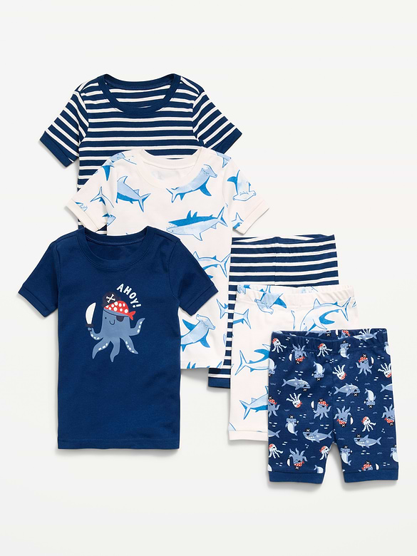 Ribbed Snug-Fit Pajama 6-Piece for Toddler & Baby