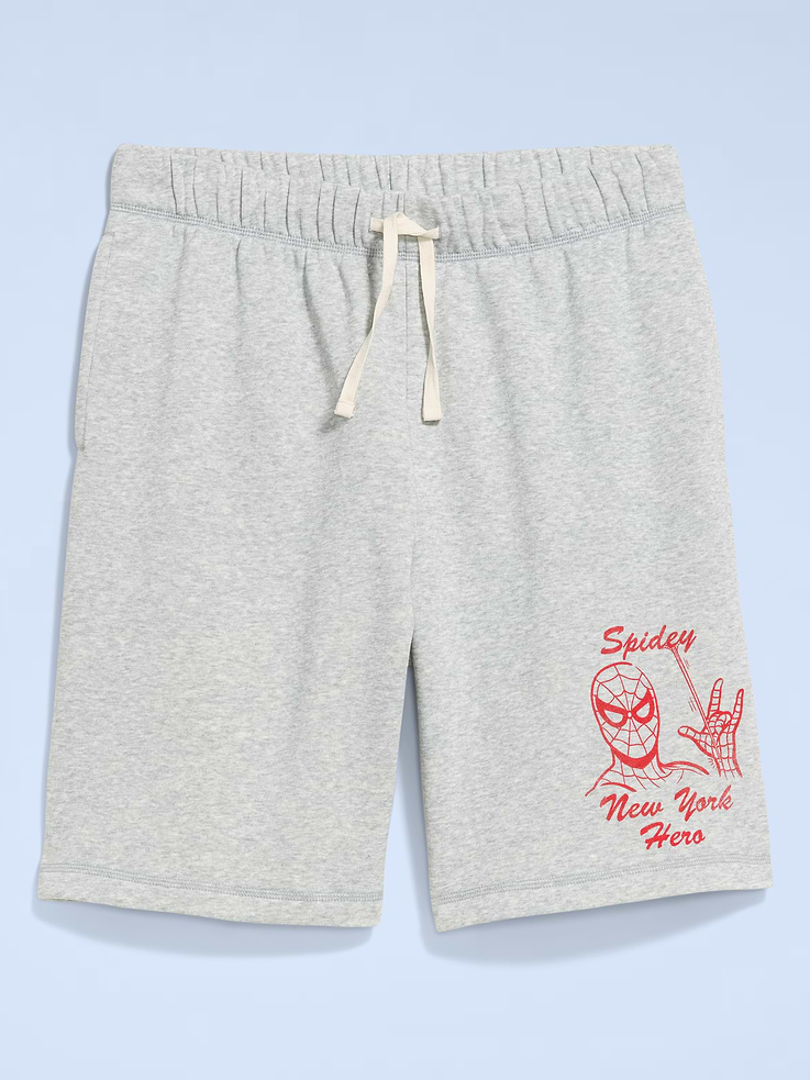 Image number 4 showing, Old Navy x Marvel Spider-Man Baggy Fleece Shorts for Men -- 10-inch inseam