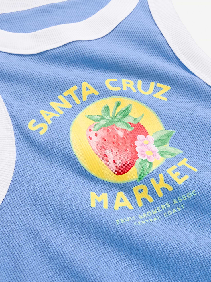 L'image numéro 4 présente Camisole courte moulante à imprimé