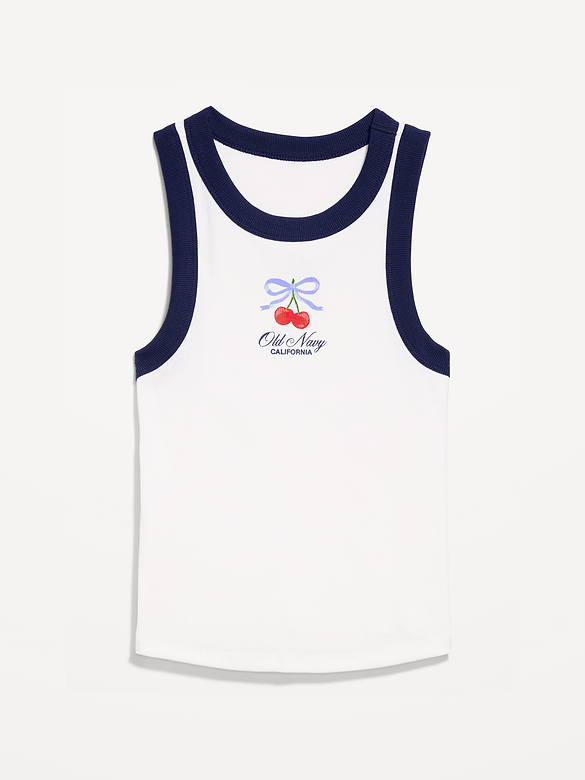 Camisole ajustée courte côtelée
