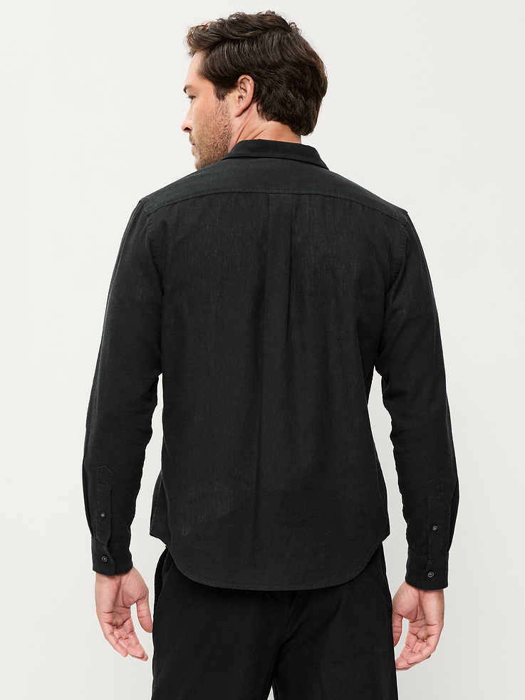 Image 2 of 4, Classic Fit Linen-Blend Shirt