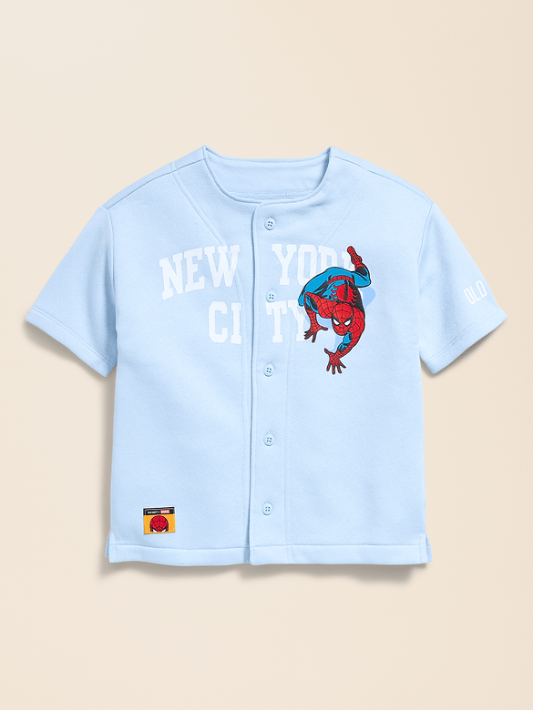 Chemise de baseball en molleton à imprimé Spider-Man Old Navy x Marvel pour tout-petit