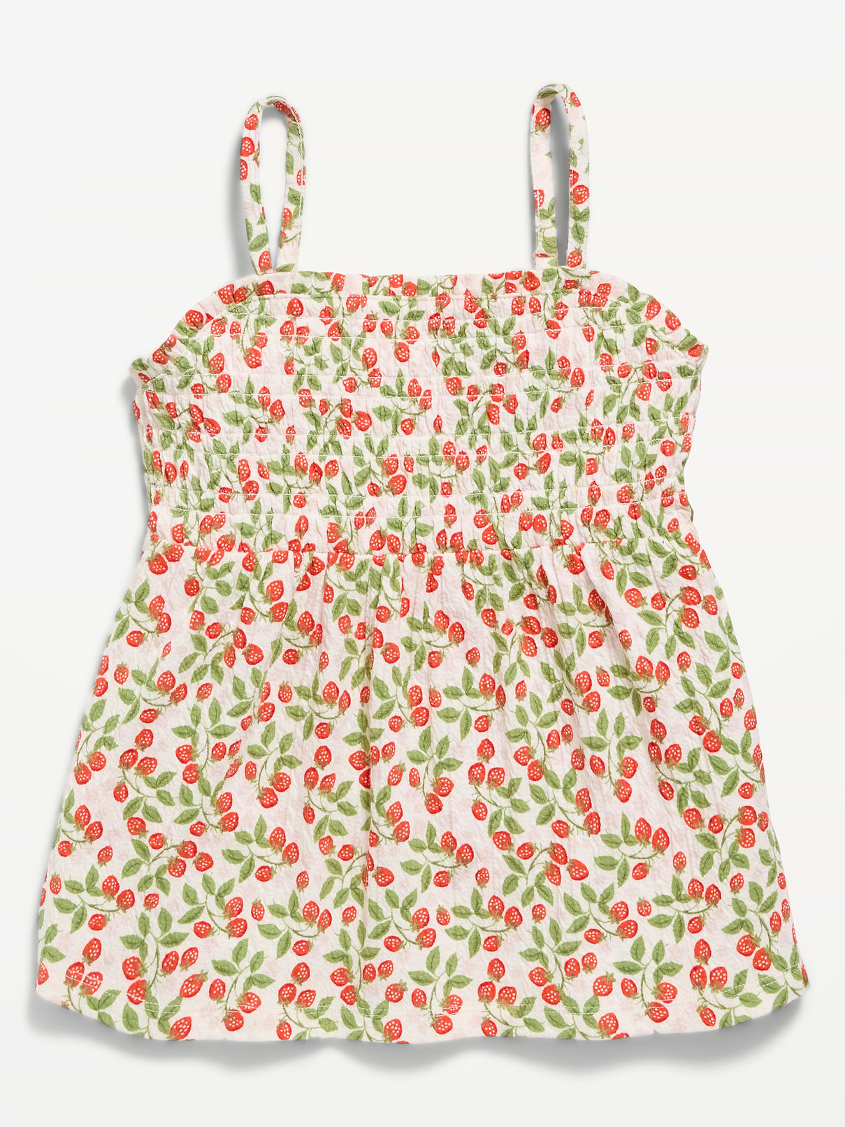 Image number 2 showing, Printed Sleeveless Textured Smocked Top for Girls