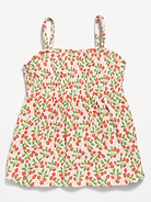 Image number 2 showing, Printed Sleeveless Textured Smocked Top for Girls