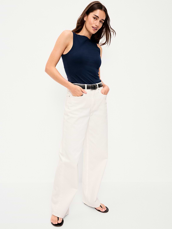 Hug Double-Layer Boat-Neck Top