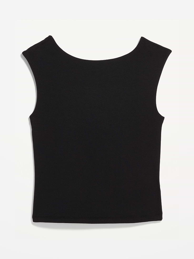 Image number 4 showing, Cap-Sleeve Tie-Back Top