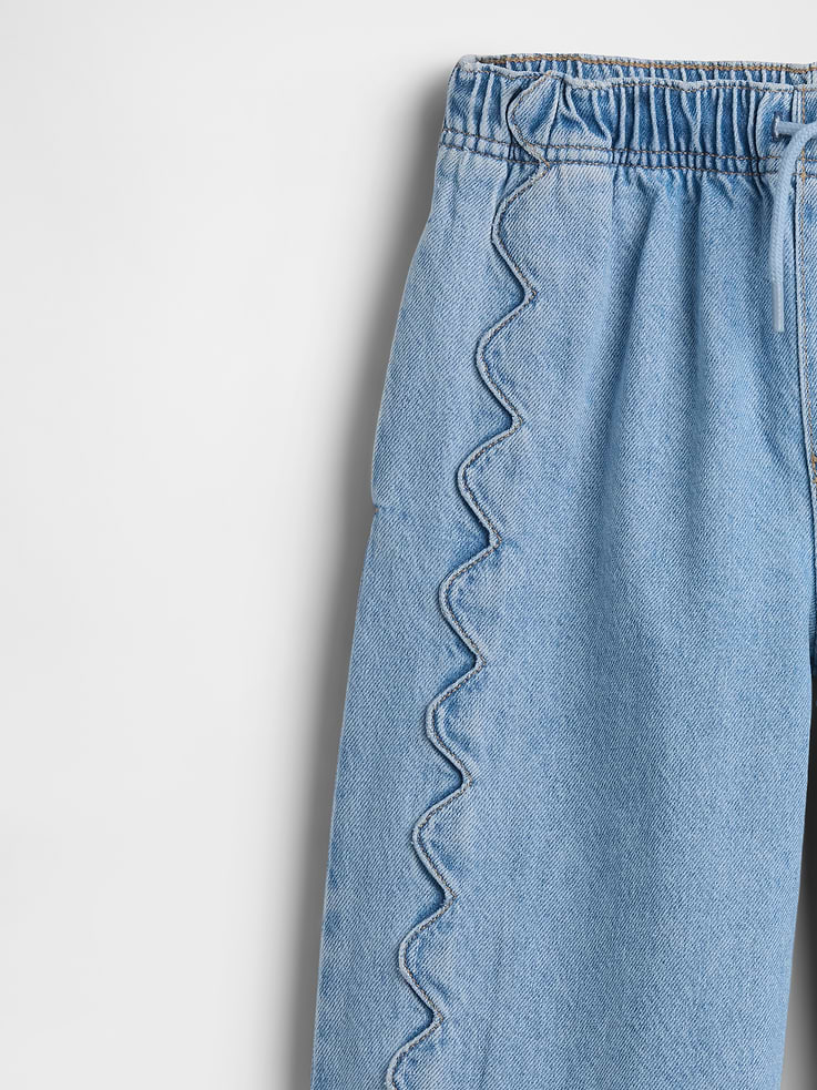 Image number 5 showing, Kids High Rise Stride Easy Wide-Leg Ankle Jeans