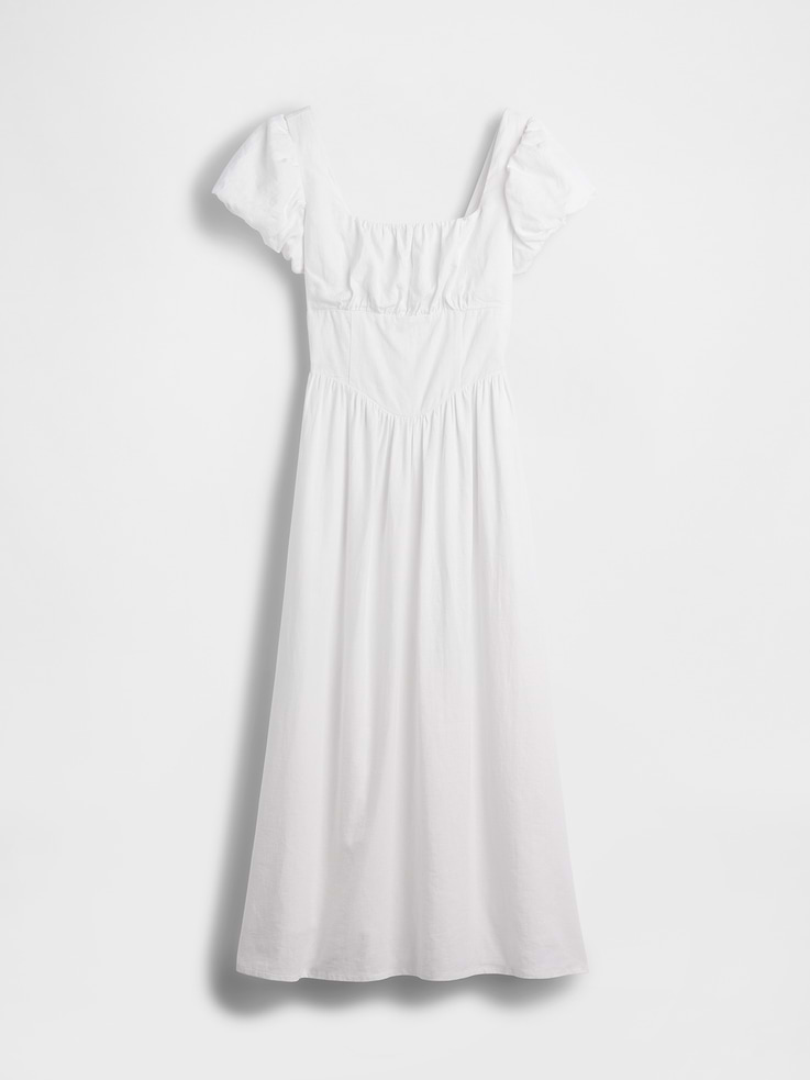 Image number 5 showing, Linen-Blend Drop-Waist Maxi Dress