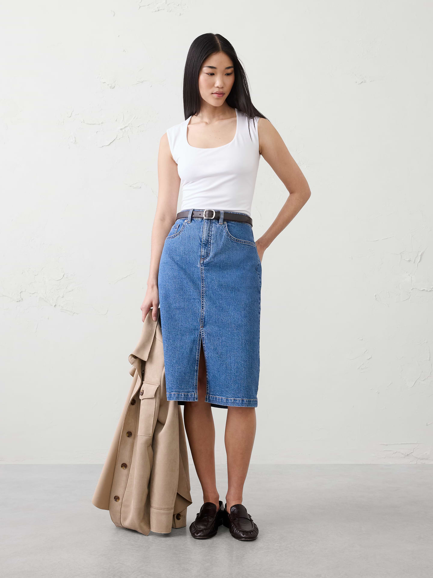 Image number 1 showing, Soft Stretch Scoop-Neck Top