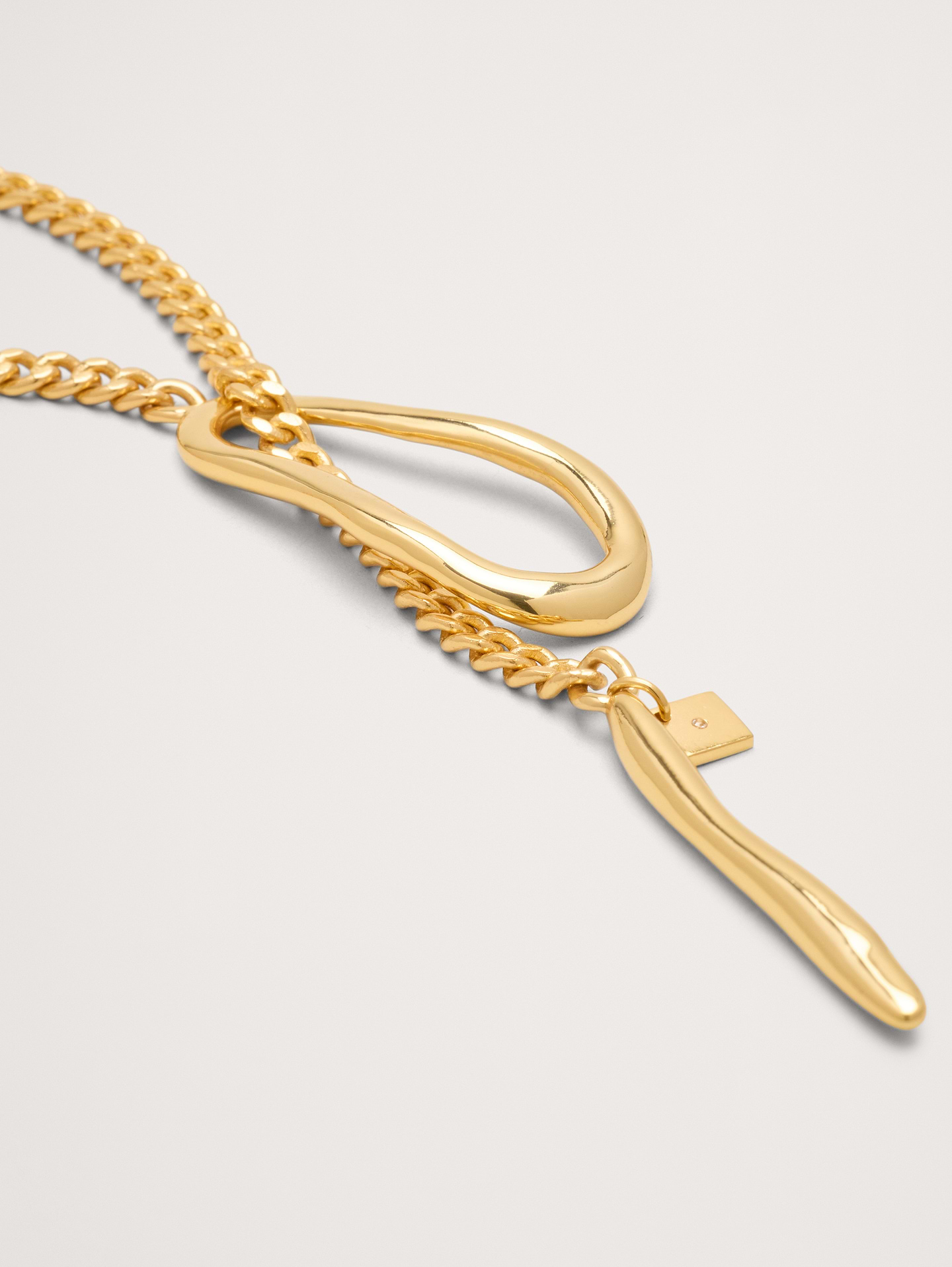 Image number 4 showing, Abstract Oval Drop Necklace