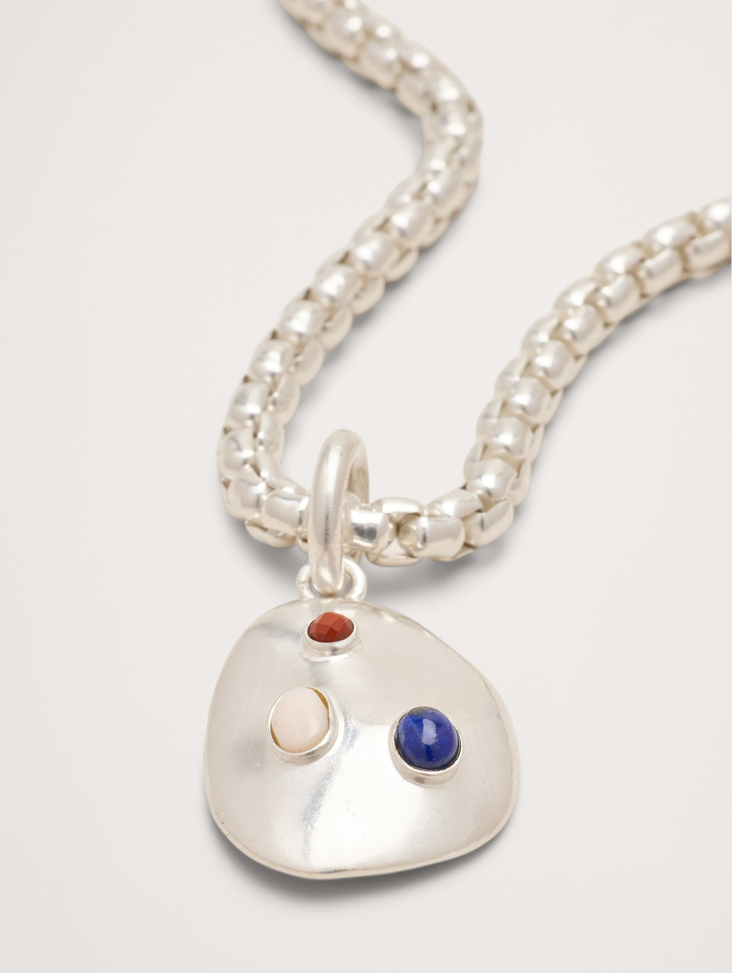 Image number 3 showing, Gem Studed Oval Pendant Necklace