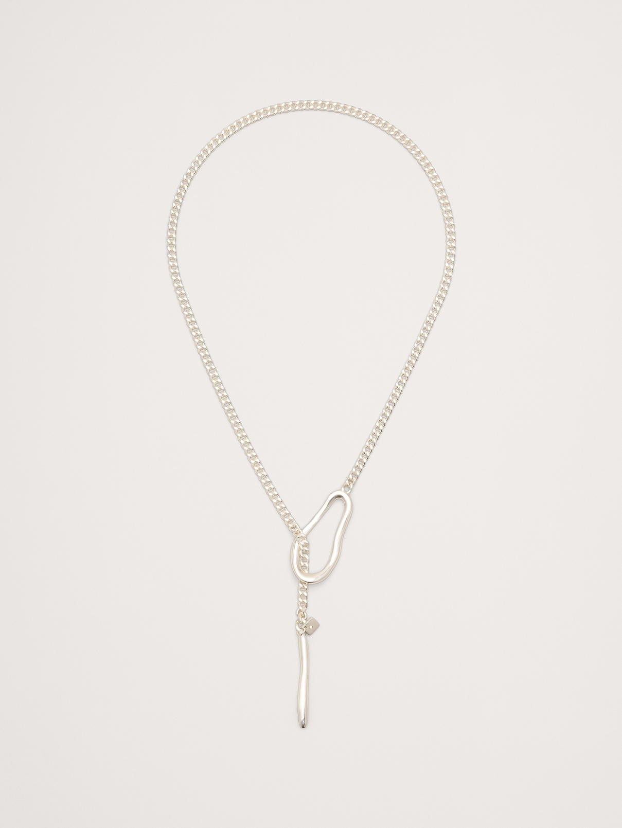 Abstract Oval Drop Necklace