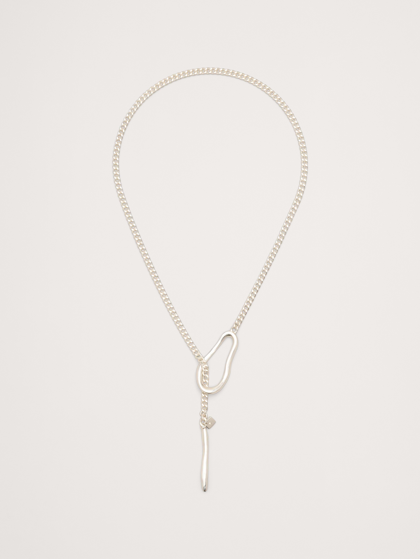 Image number 1 showing, Abstract Oval Drop Necklace