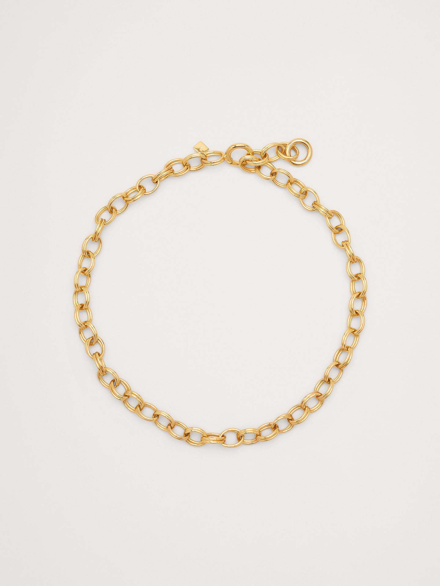 Image 1 of 3, Ideal for layering, we opted for doubled oval links for this chain necklace so it feels fresh—in your choice of 14k-gold or 999-silver plated brass., 14k-gold or 999-silver plated brass., Lobster clasp., Product #894355