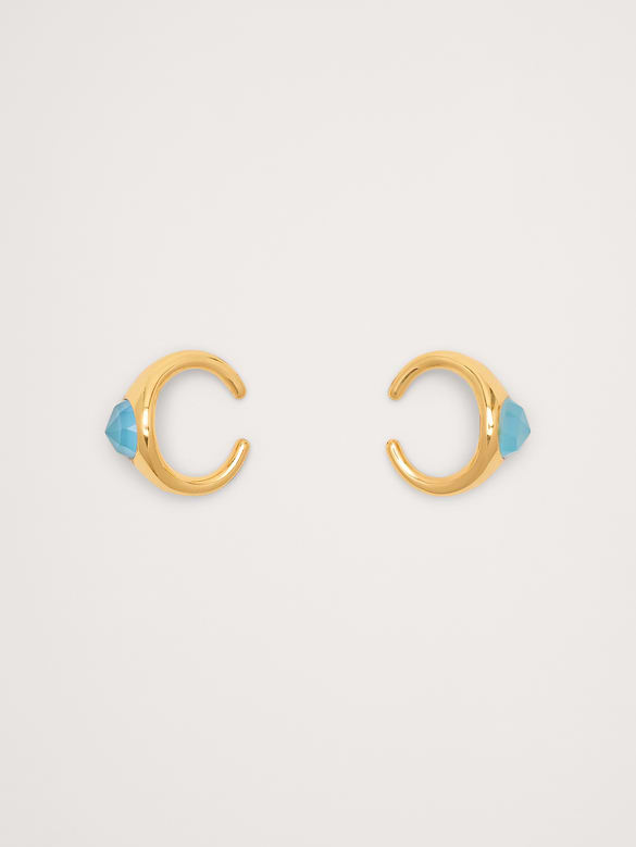 Manchette d’oreille avec calcédoine bleue