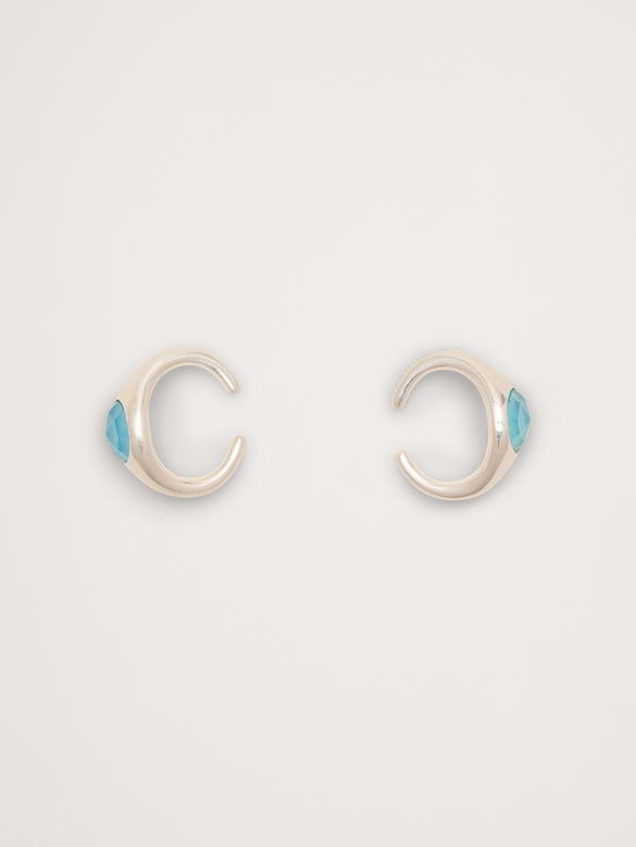 Manchette d’oreille avec calcédoine bleue