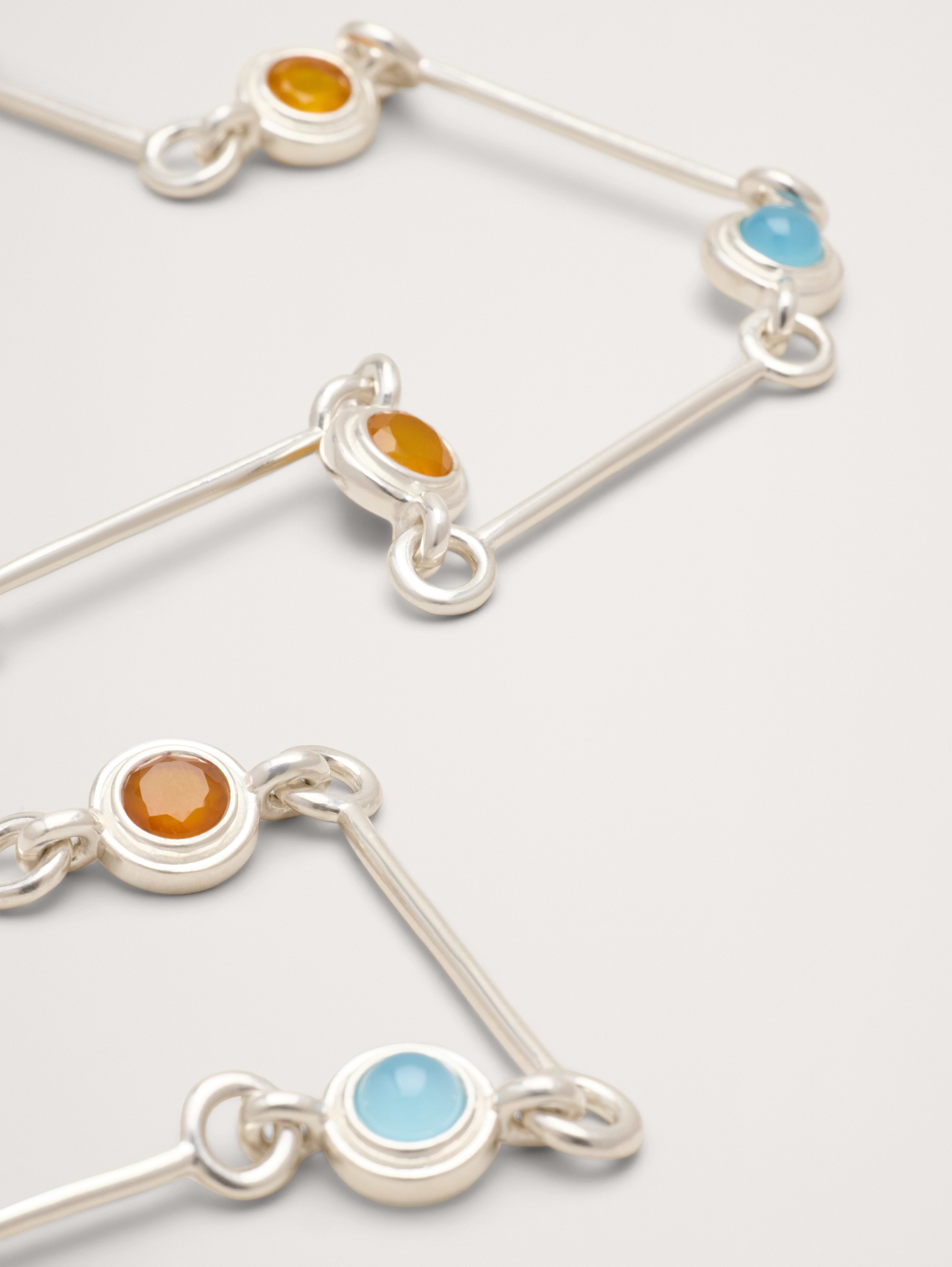 Image number 3 showing, Circle Stone Link Necklace