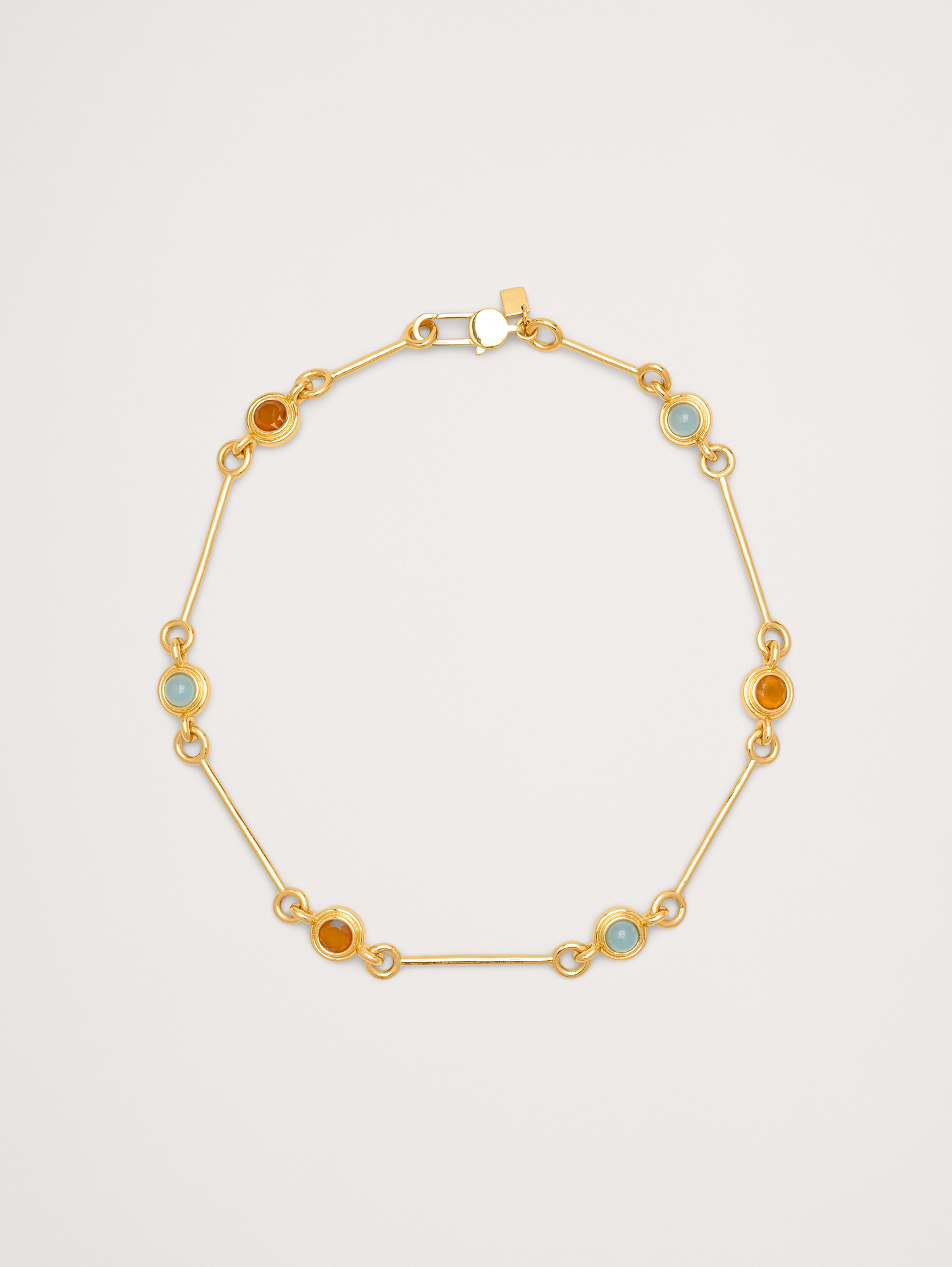 Image number 1 showing, Circle Stone Link Necklace